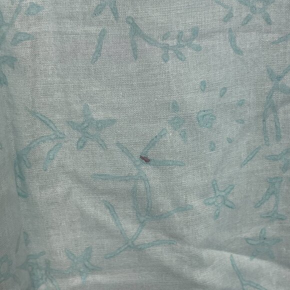 Handmade Boho Ethnic Tunic Dress – Blue & Brown Floral – 3/4 Sleeve – Armpit to - Picture 2 of 3